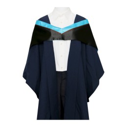 Design blue with black shawl graduation gown, tailor-made master of philosophy graduation gown, Hong Kong Polytechnic University graduation gown, master's graduation gown, graduation gown manufacturer, design graduation gown company DA561 Design blue with black shawl graduation gown, tailor-made master of philosophy graduation gown, Hong Kong Polytechnic University graduation gown, master's graduation gown, graduation gown manufacturer, design graduation gown company DA561